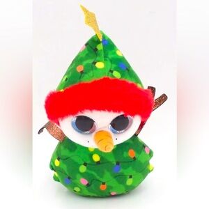 TY Beanie Boos GARLAND the Christmas Tree Snowman Glitter Eyes 6 inch